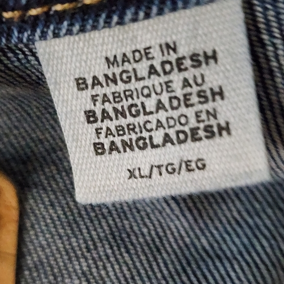 Levis Dark Blue Trucker Red Tab Jean Jacket Size XL - Picture 9 of 9